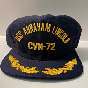 Vintage New Era USS Abraham Lincoln *Made In USA * Trucker Hat